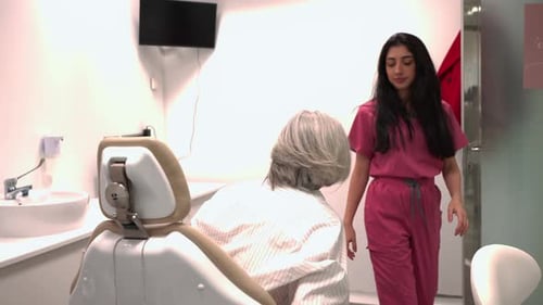 Senior Patient Attending Dental Clinic Appointment