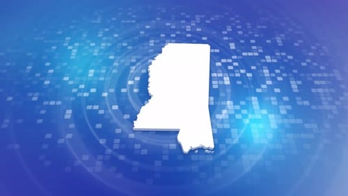 Mississippi State Map Digital Reveal