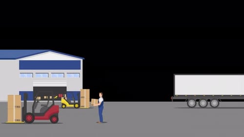 2D Transportation And Shipping Alpha Channel 4K