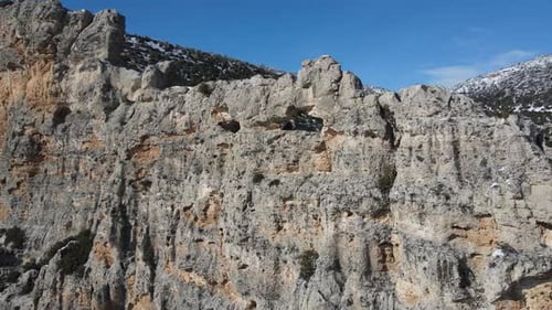Perforated Rock On Mountain