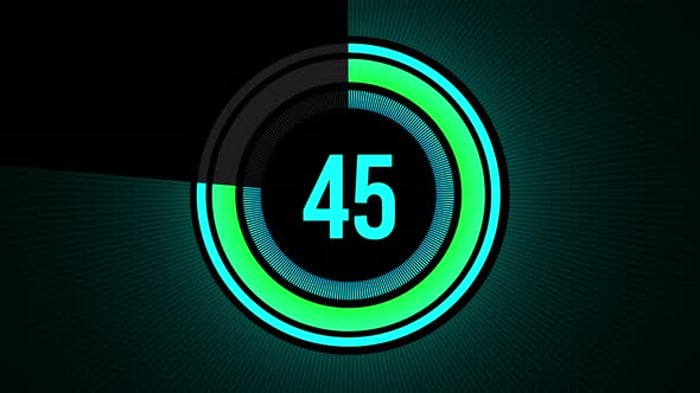 Minimal Digital Countdown Timer with Dynamic Color Change, Infographics ...