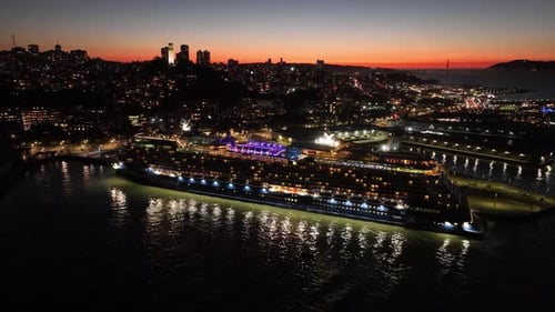 Cruise Ship at San Francisco in California United States.