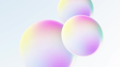 Abstract Fluid Gradient Spheres Animated Background