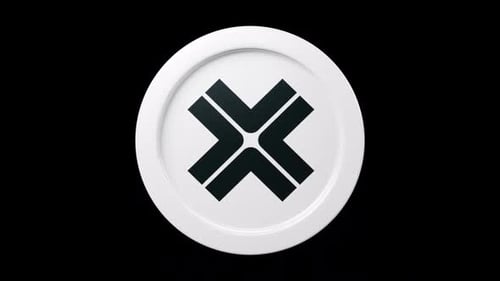 Moneda Axelar AXL, rotación de giro 3D de 360 grados, token de criptomoneda, bucle sin fisuras