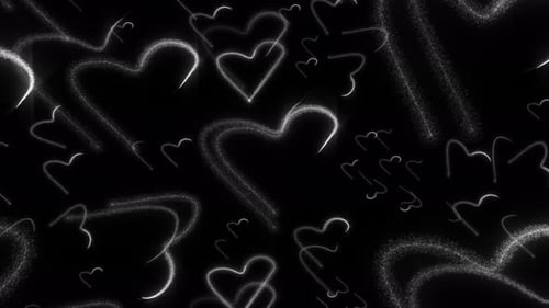 Heart Drawing Overlay Background