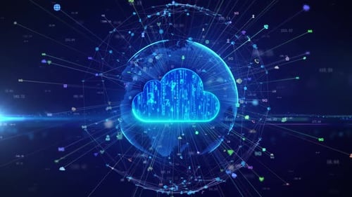 Cloud Computing And Big Data Technology Concept Background