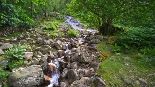 Video footage of the majestic Scale Force a waterfall on Buttermere Lake, the highest waterfall in t