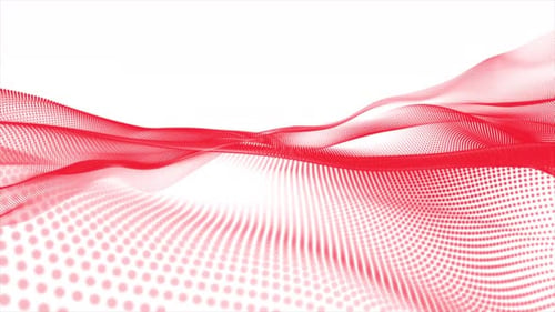 Red Particles Wave Flow Background Loop V3