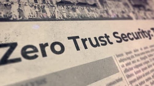 Retro Newspaper Headline Reveal with Glitch Effect