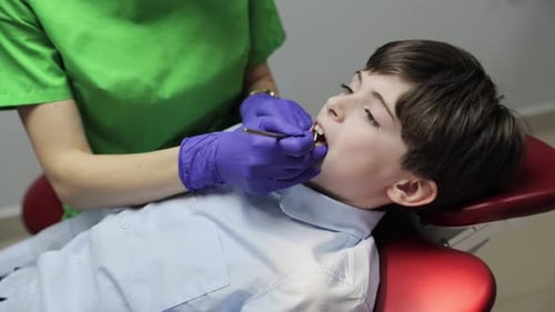 Concept of Children's Dental Examination Dental Hygiene Health Care and Medicine Oral Hygiene