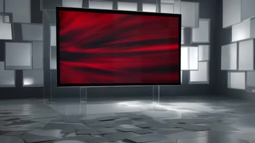 Innovative News Studio Display: 3D Virtual TV Set