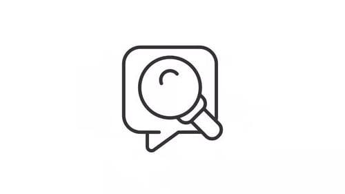 Animated Research Linear Icon