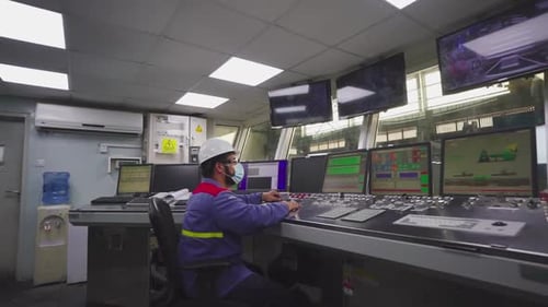 Monitoring Room in Factory