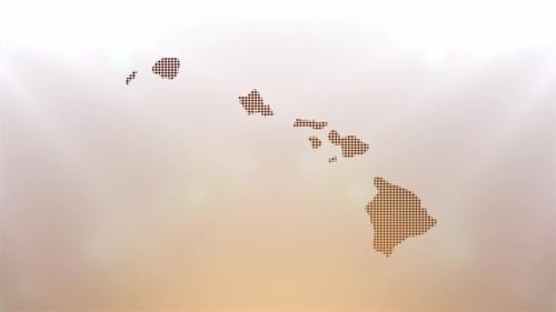 Pixelated Hawaii State Map Digital Reveal