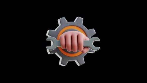 Labour Day 3d Icon Loop