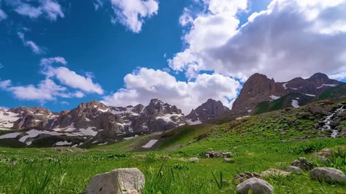 Timelapse Cloudy Landscape