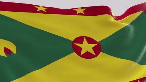 Realistic 3D Waving Grenada Flag Animation