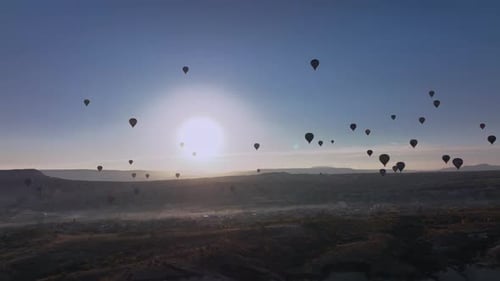 Scenic Hot Air Balloon Flight at Sunrise