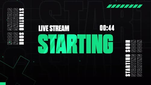 Kinetic Typography Live Stream Starting Soon Countdown Overlay