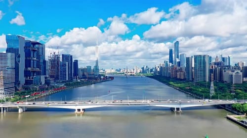 photography records the urban landscape of Guangzhou, China