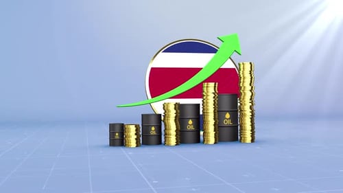 Costa Rica Oil Revenue Growth With Rising Green Arrow