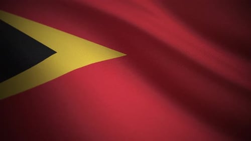 Stoffsimulation mit Flagge von Osttimor — Bewegte Grafiken