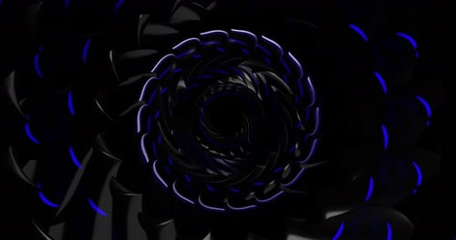 Fondo de túnel giratorio abstracto 3D VJ 4K 011