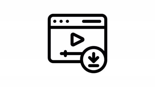 video blog line icon animation