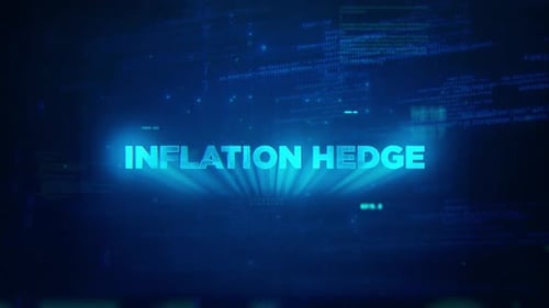 Hintergrund des futuristischen Hologramm-Konzepts zur Inflationshecke mit leuchtenden Bewegungen