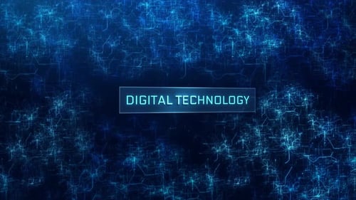 Digital Technology Glowing Network Abstract Animated Background