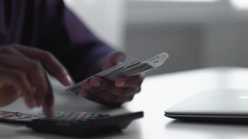 Money Audit Business Income Hands Calculating Cash