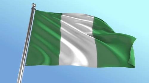 Realistic Nigeria Flag Waving Animation