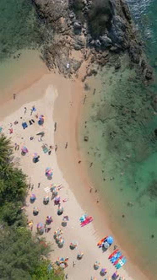 Tourist Beach on Phuket Island in Thailand