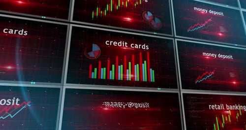 Retail banking money business charts and graphs 3d diagram