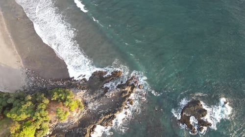 Aerial Beach Waves
