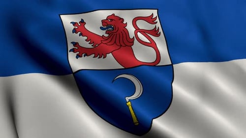 Animated Flag with Heraldic Coat of Arms Waving