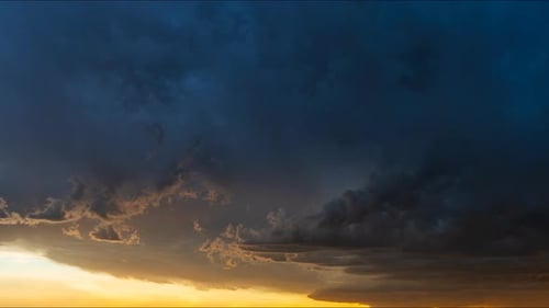 Power In Nature Shown Through Lightning And Swirling Dark Clouds