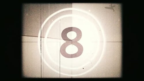 Vintage Film Countdown From 10 to 0 with Classic Circular Timer Design