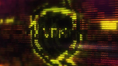 VPN Digital Shield Emerging From Flowing Computer Code