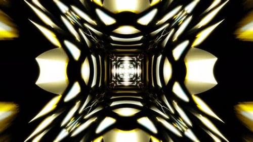 VJ-Loop-Vorlage für Geschwindigkeitsrotation, gelb/blau, blinkendes Licht, Tunnel