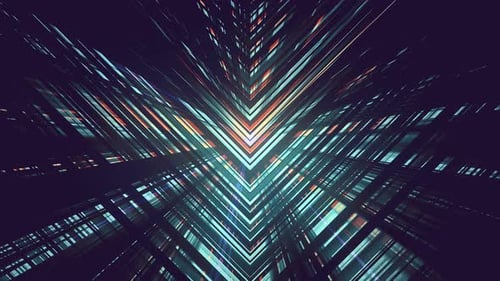 Abstract Futuristic V-Shape Digital Tunnel Background Loop