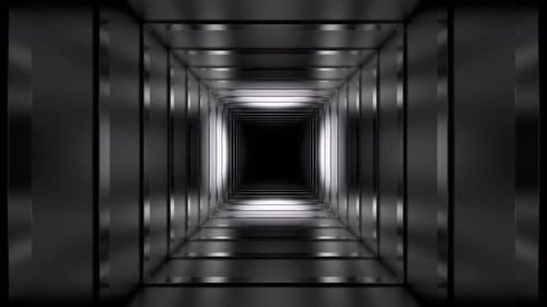 White Minimalistic Square Fantasy Corridor Background Vj Loop In 4K