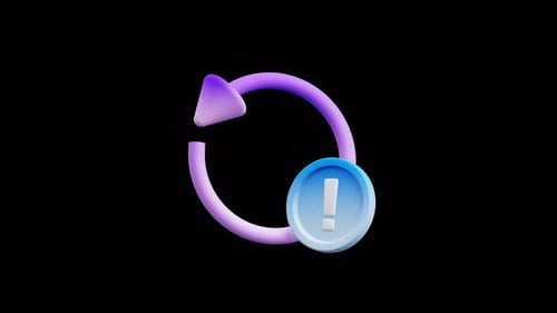 Loading Failed 3d Icon Animation