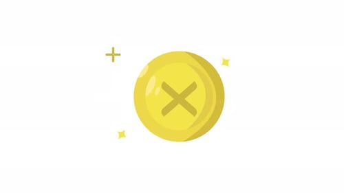 payment failed symbol icon animation, flat icon coin animation