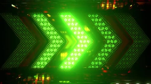 Vj Neon Hot Green Arrows