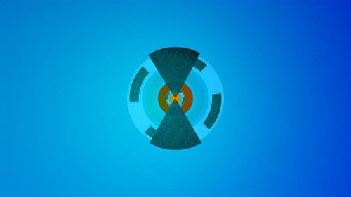 animated business project circle technology radio wave communication internet network connection