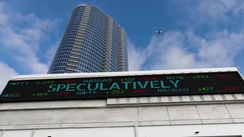 Financial Stock Market Board Speculatively Animation