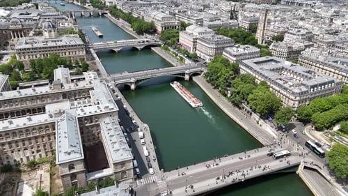 Paris Skyline At Paris In Island Of France France.