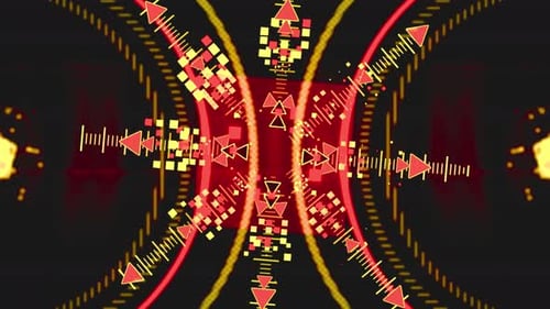 Dynamic Abstract Geometric Shapes Background Animation