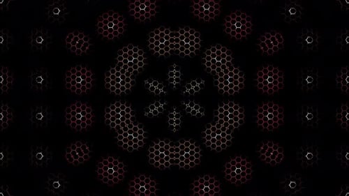 Abstract Geometric Hexagon Pattern Loop Background Animation